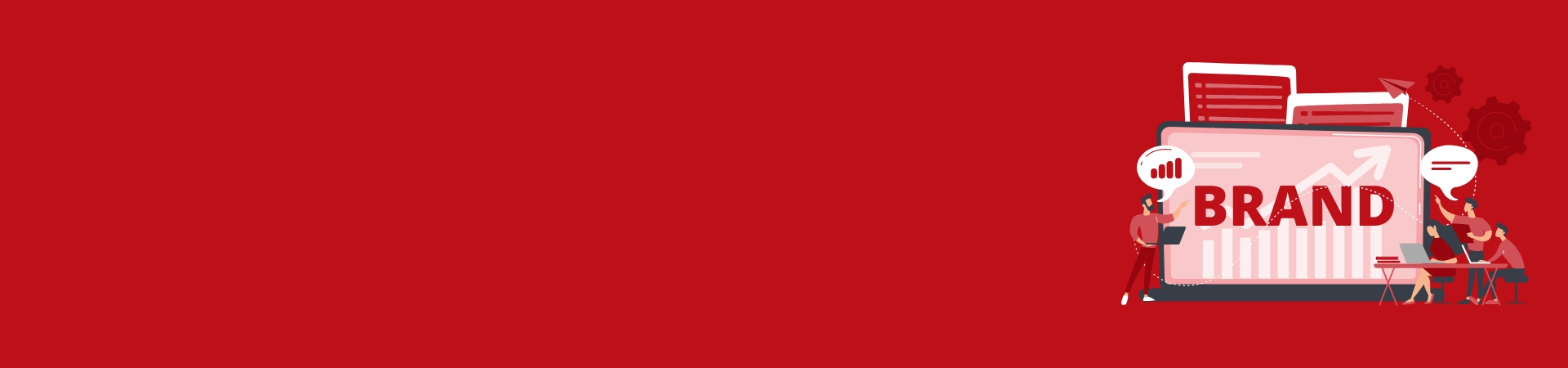 Graphic of a team working on a company brand