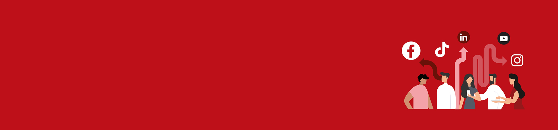 Graphic showing various social media platforms