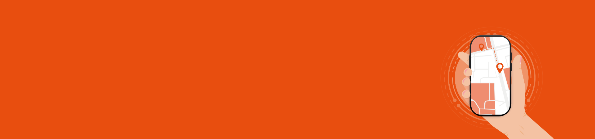 Graphic showing a phone with Google Maps open on the screen.