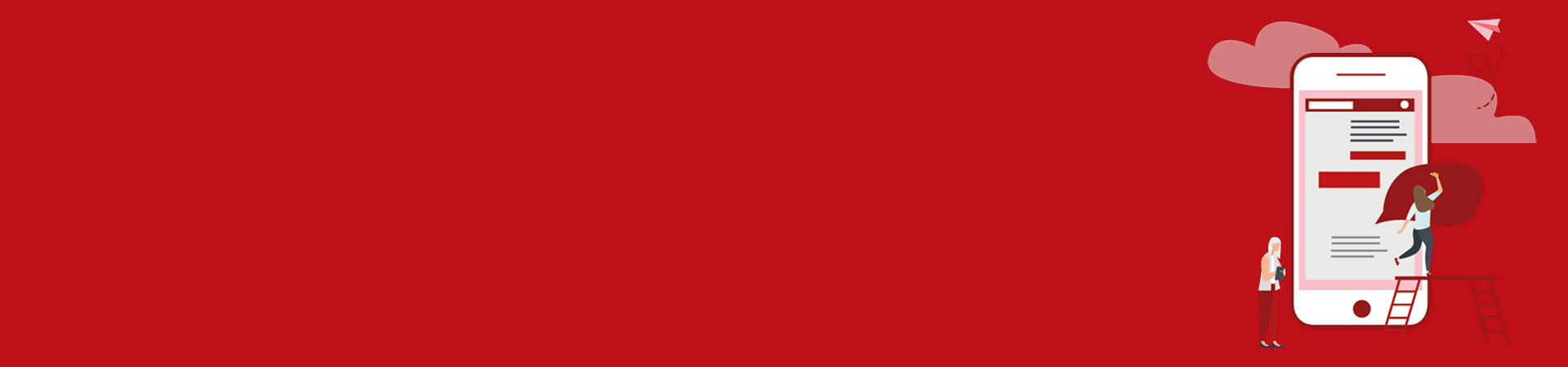 Graphic showing people arranging the design on a phone